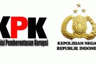 Kolase Logo KPK vs Polri