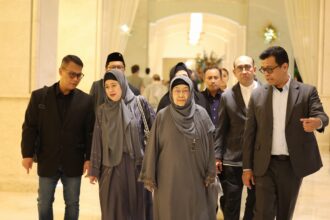 Presiden Kelima RI Megawati Soekarnoputri tiba di bandara Al Bateen Executive Airport, Abu Dhabi, Uni Emirat Arab (UEA)